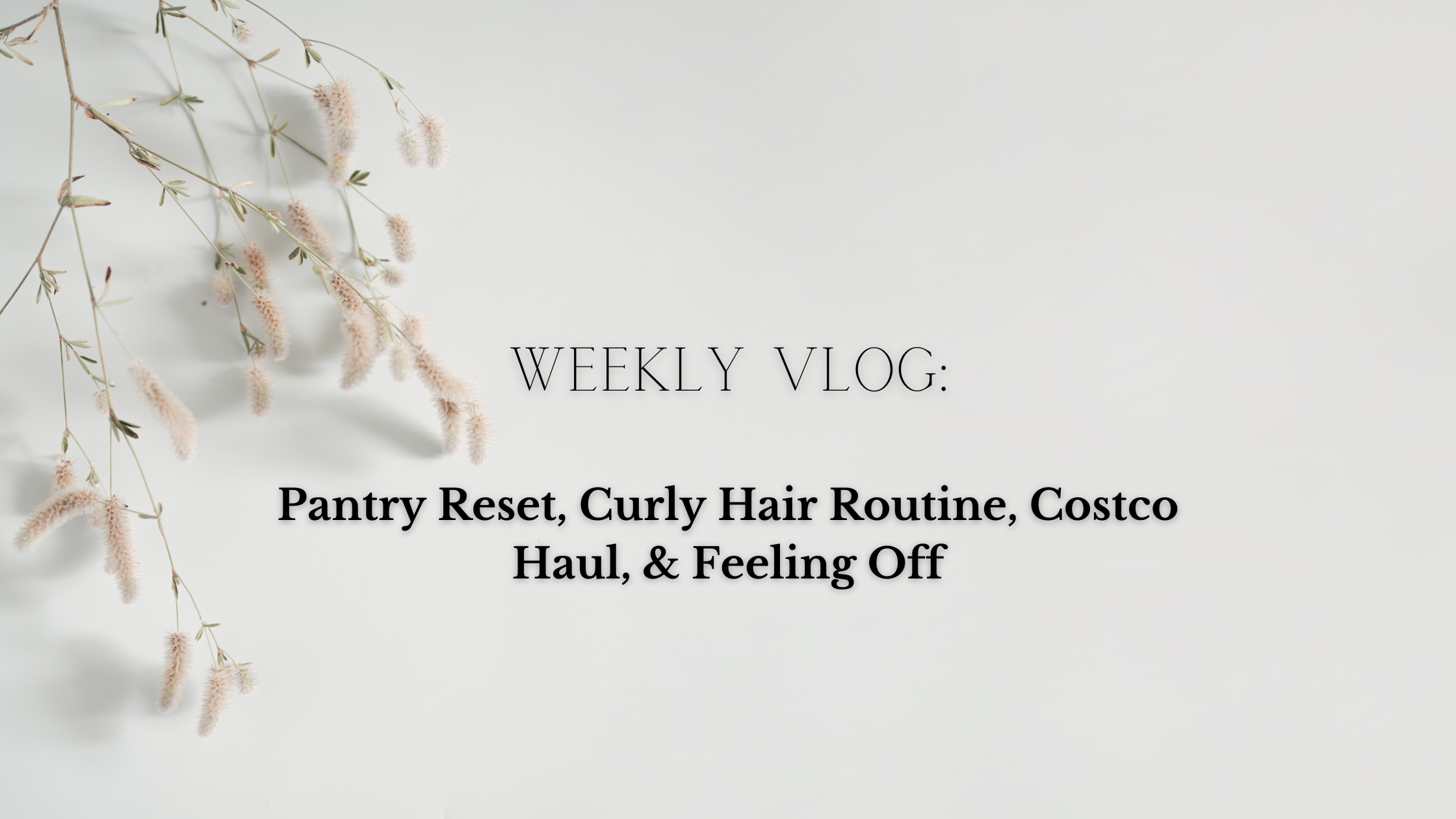 Weekly Vlog: Pantry Reset, Curly Hair Routine, Costco Haul, & Feeling Off